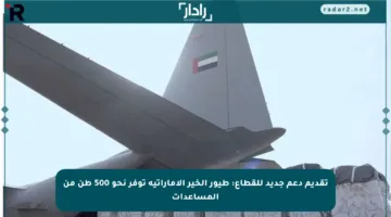 تقديم دعم جديد للقطاع: طيور الخير الإماراتية توفر نحو 500 طن من المساعدات